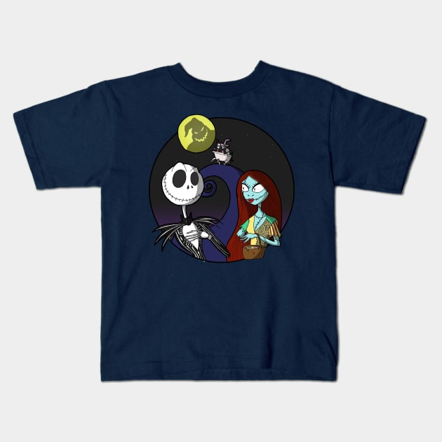 The Nightmare Before Chirstmas Kids T-Shirt by Fishonastick